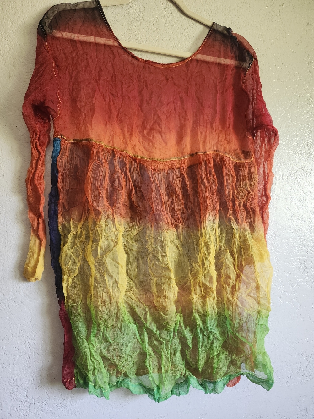 Sheer Multi-Color Ombre Tunic Top